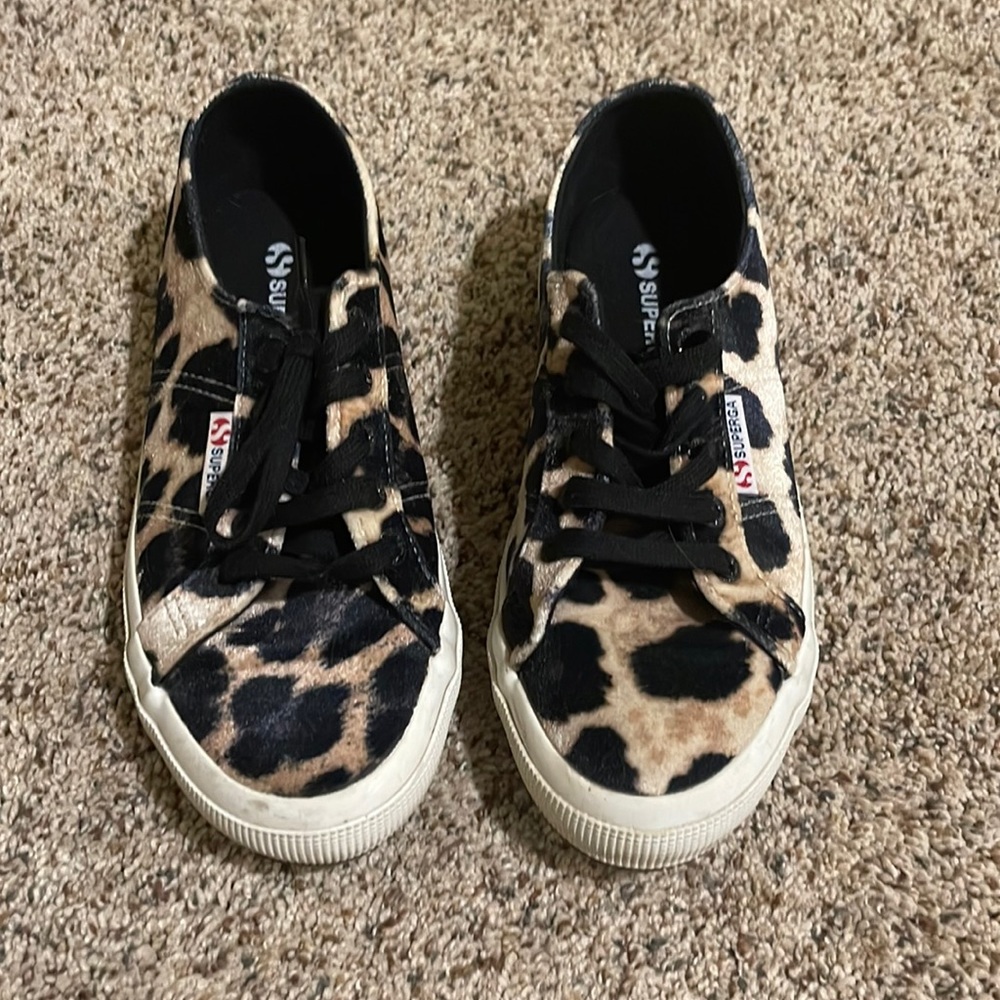 Superga sneaker leopard velvet
